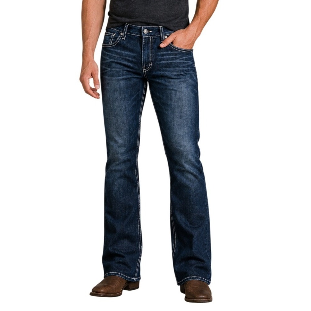 BKE Dark Wash Taylor Bootcut Denim Jeans Men's 33R